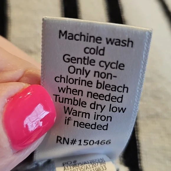 Market and Spruce Black and White Striped Sweater with Elbow Pads - Picture 6 of 6